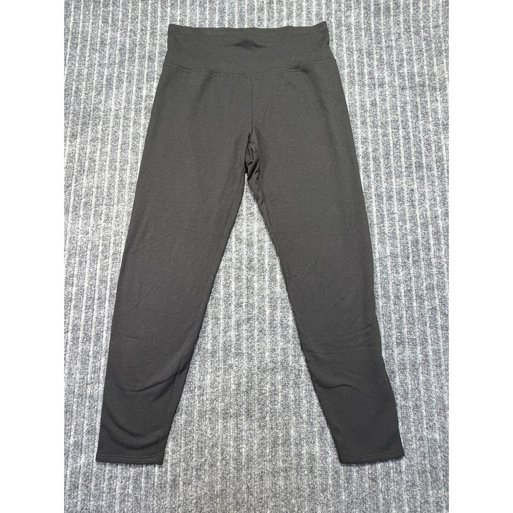Eileen Fisher Leggings Medium Black  Tencel Organic‎ Cotton High Rise Minimalist